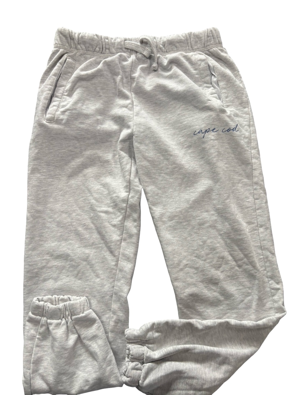 Light Gray Sweatpants with 'Cape Cod' Script XS
